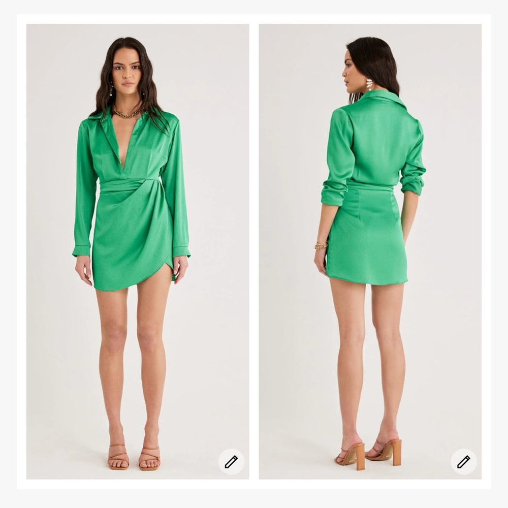 Rumer Allegra Green Shirt Dress size Medium NWT